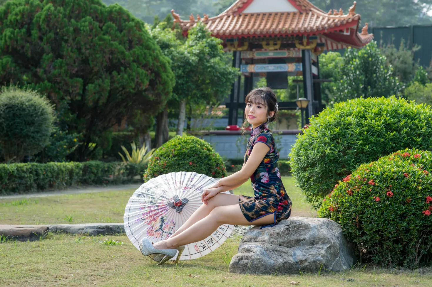 [Mzsock] NO.194 Yu Chen short cheongsam high heels beautiful legs street photography#[105P]-29