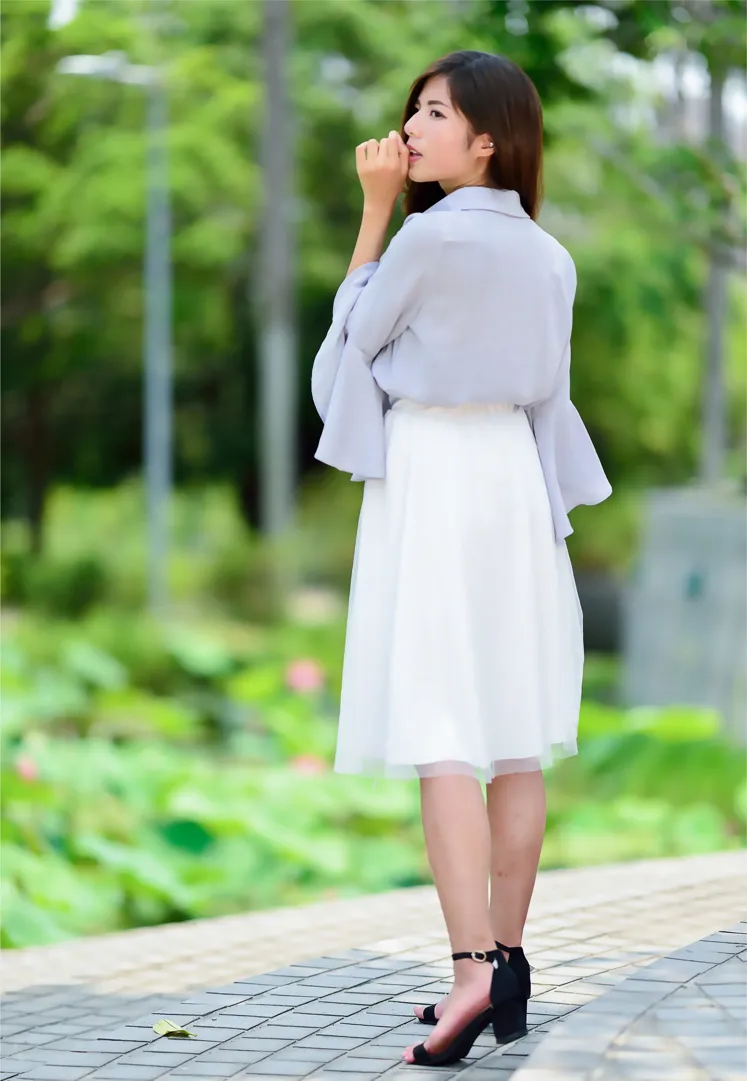 [Mzsock] NO.145 Fang Weizhen’s elegant long skirt with high legs street photography#[105P]-3